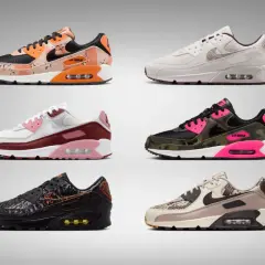 Sechs verschiedene Nike Air Max Sneaker-Designs, bereit für den nächsten air max release.