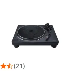 Technics SL-1500C im Test: Ein schwarzer Plattenspieler mit Tonarm und Nadel, bereit für den perfekten Klang.