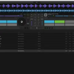 DJ-Software mit Wellenformen, Decks und Songliste. Ideal für DJs, die kostenlose dj software suchen.