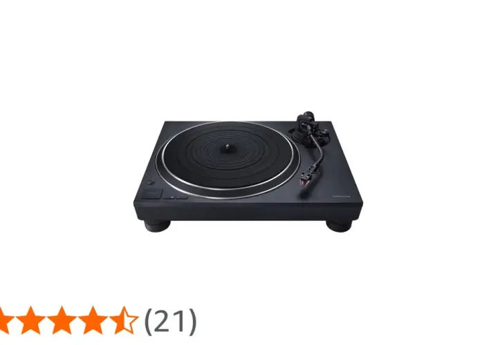 Technics SL-1500C im Test: Ein schwarzer Plattenspieler mit Tonarm und Nadel, bereit für den perfekten Klang.
