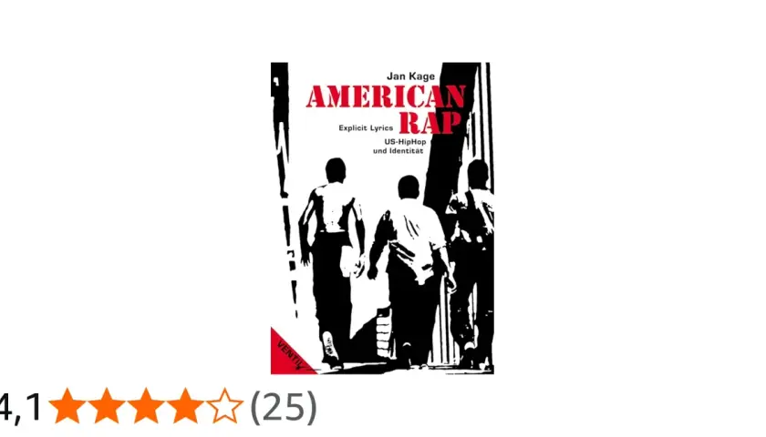 Buchcover "American Rap" von Jan Kage mit drei Silhouetten von Männern, die vorwärtsgehen. Einblicke in die Welt des amerikanischen Rap.