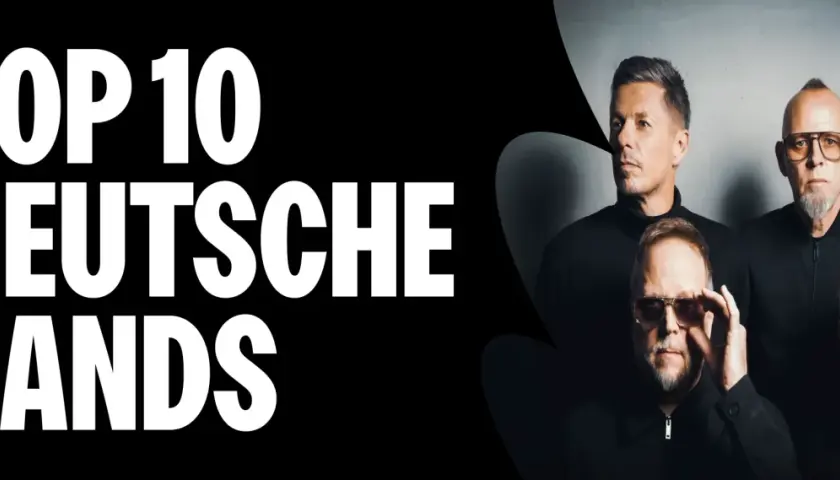 Die erfolgreichste deutsche Band: Vier Männer blicken ernst in die Kamera.