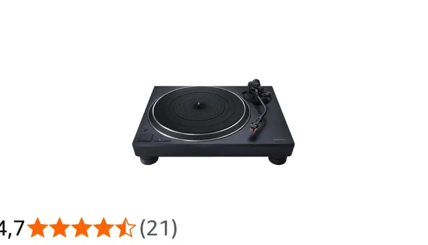 Technics SL-1500C im Test: Ein schwarzer Plattenspieler mit Tonarm und Nadel, bereit für den perfekten Klang.