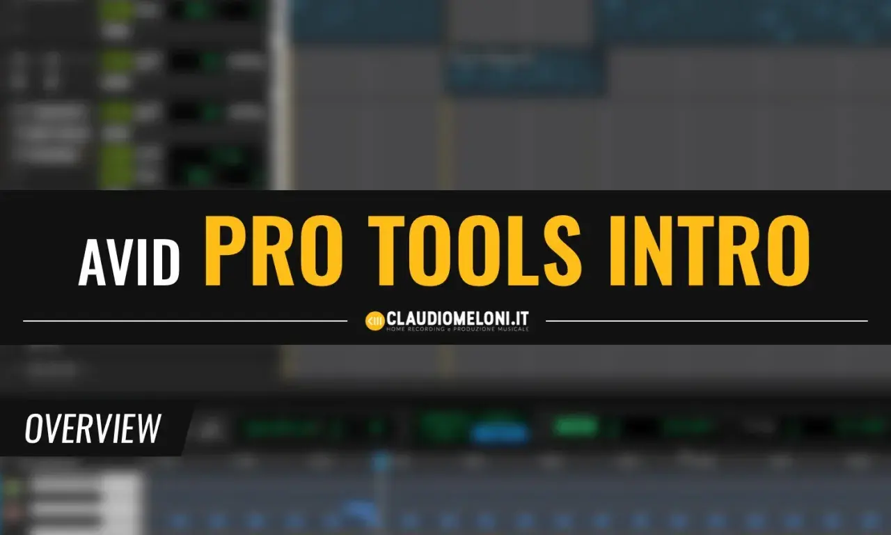 Einleitung in Avid Pro Tools. Die Benutzeroberfläche einer digitalen Audio-Workstation mit Spuren und Wellenformen.